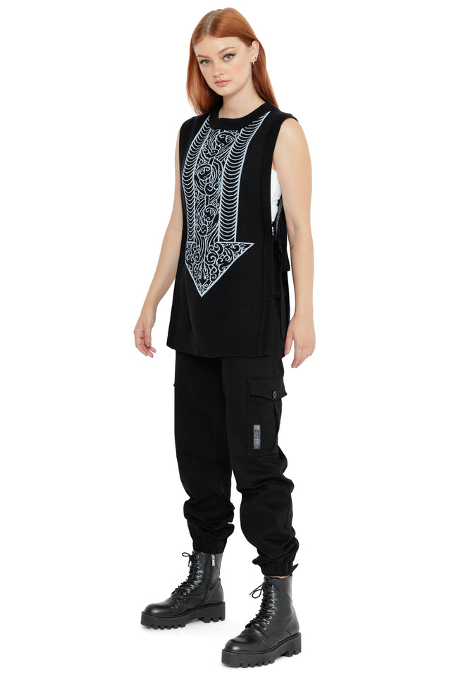 Avatar: The Last Airbender x BlackMilk Avatar State themed oversized knit vest, licensed Avatar apparel designed as elevated Avatar fashion
