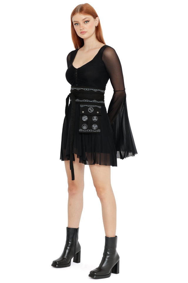 Avatar: The Last Airbender x BlackMilk Bending Harmony Obi Belt with Pouch, licensed Avatar fashion accessory inspired by elemental bending symbols