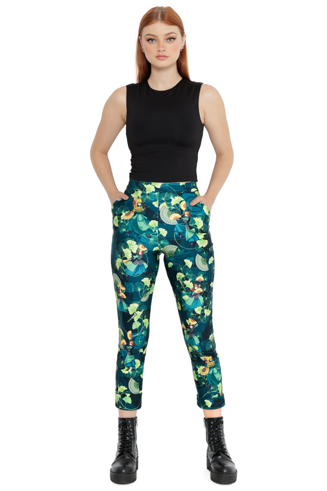 Avatar: The Last Airbender x BlackMilk Kyoshi Warrior themed Avatar clothing pants, licensed Avatar fashion inspired by Avatar lore