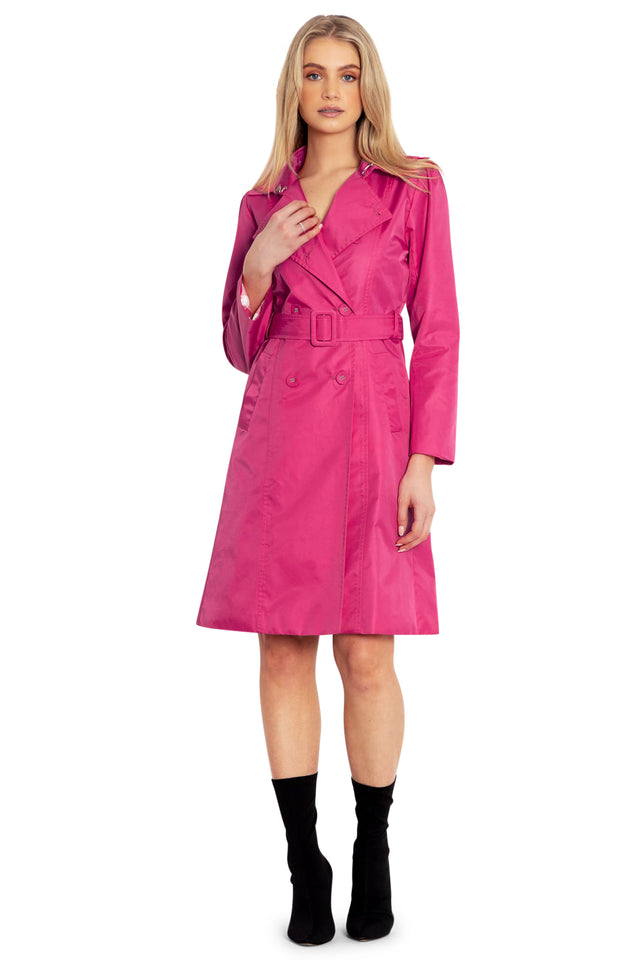 hot pink classic trench