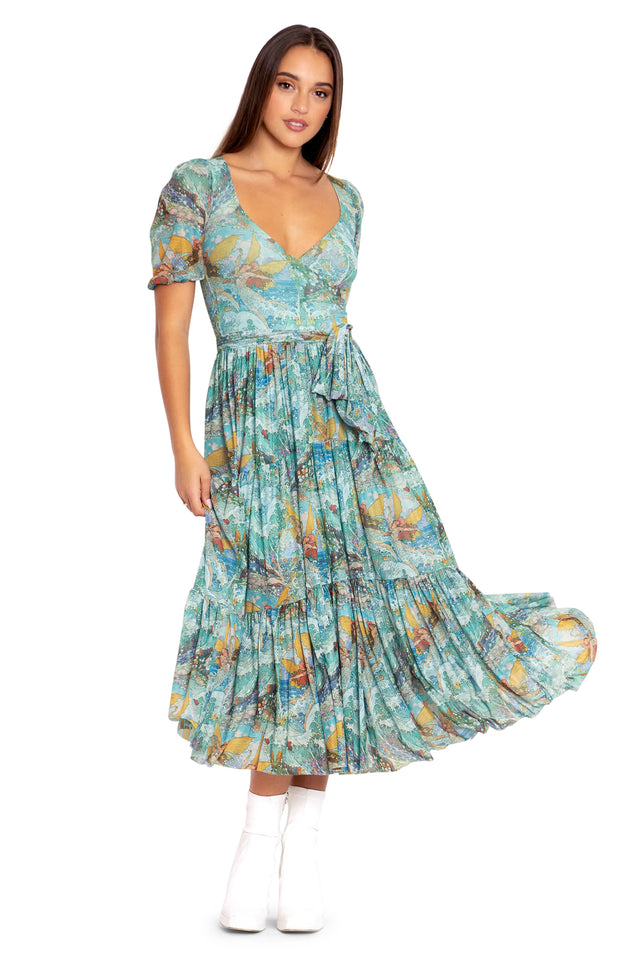 mermagic wrap midaxi dress