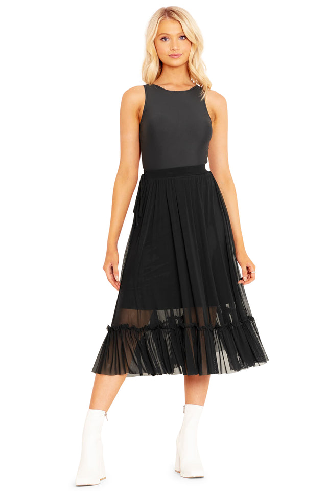 black tea party skirt