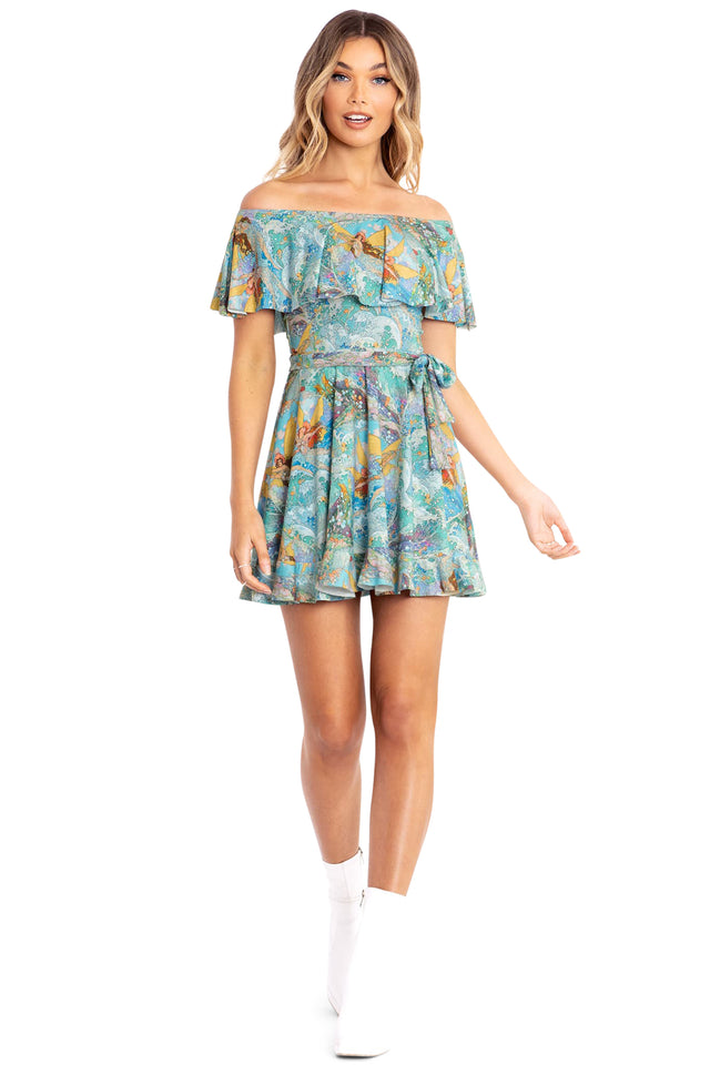 mermagic off the shoulder maxi dress