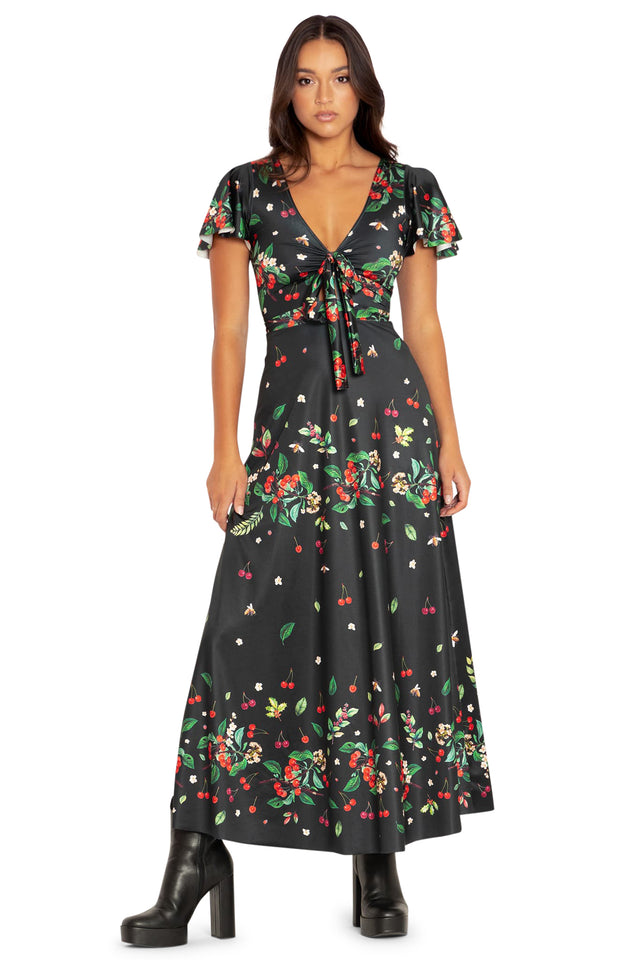 wild cherry rio maxi dress