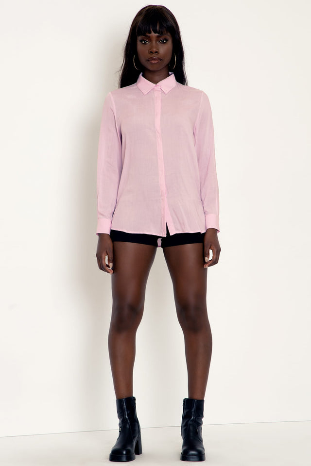 Baby Pink Button Me Up Shirt