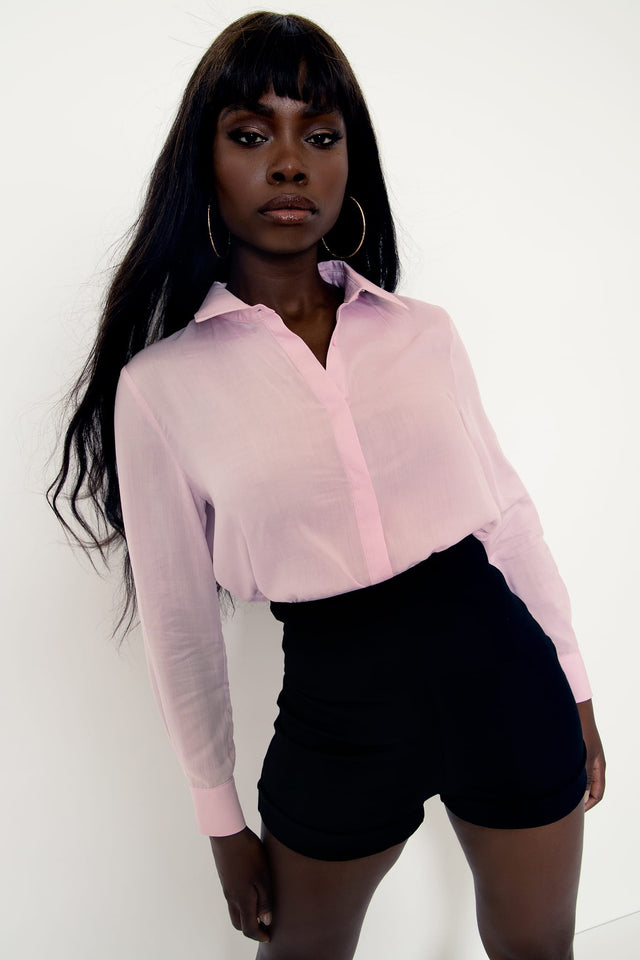 Baby Pink Button Me Up Shirt