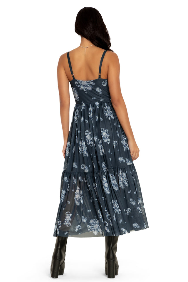 Baldur's Bouquet Sheer Midaxi Dress Back