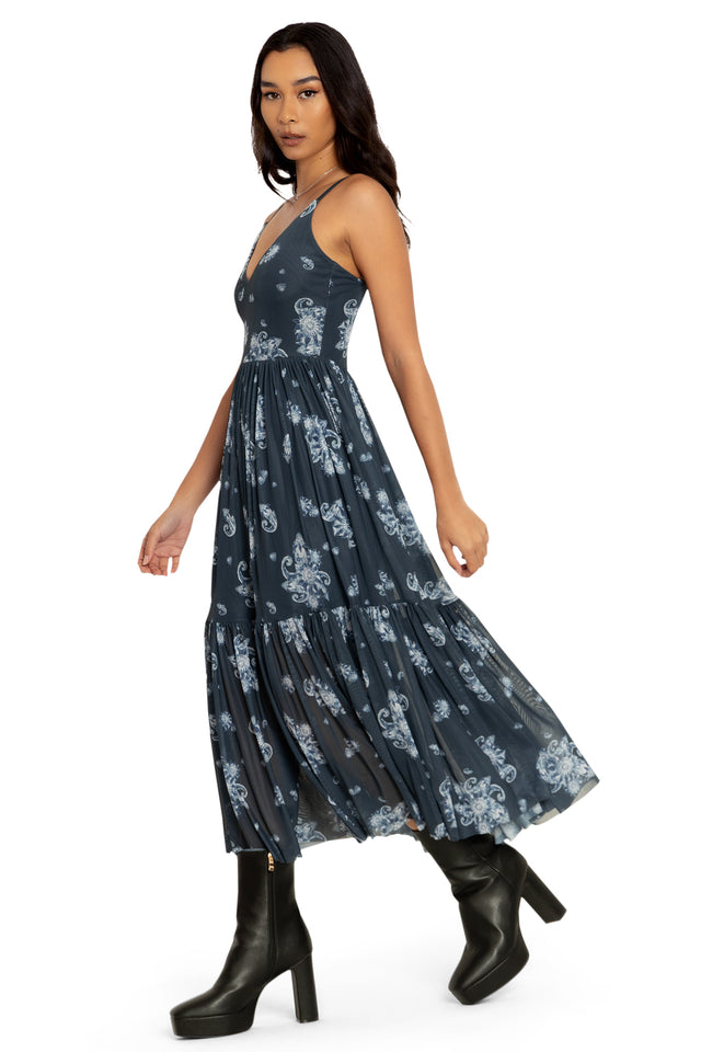 Baldur's Bouquet Sheer Midaxi Dress Side