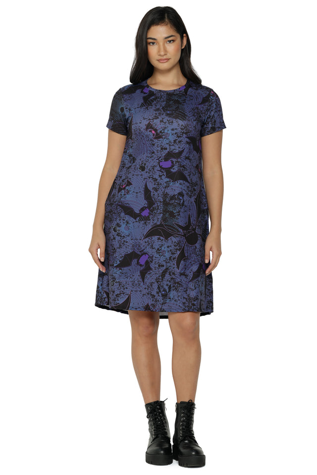 Bat Evolution Longline Swing Tee Dress