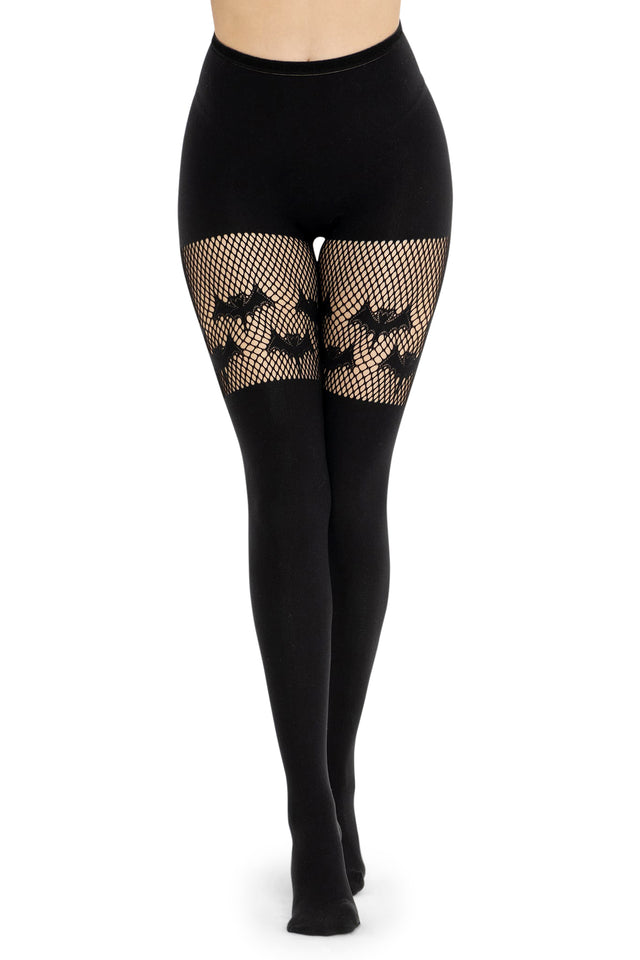 Black Bats Suspender Hosiery close