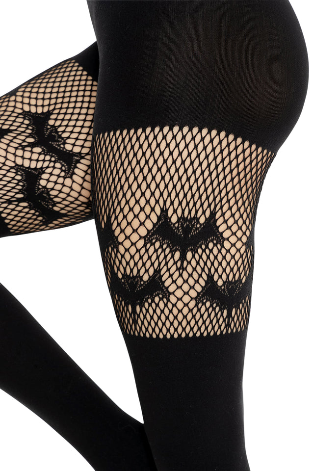 Black Bats Suspender Hosiery print