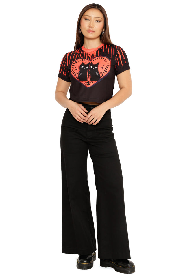Black Cat Love Baby Tee