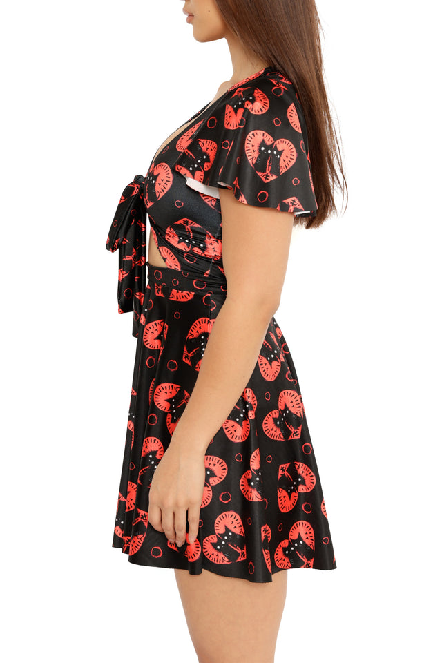 Black Cat Love Rio Skater Dress