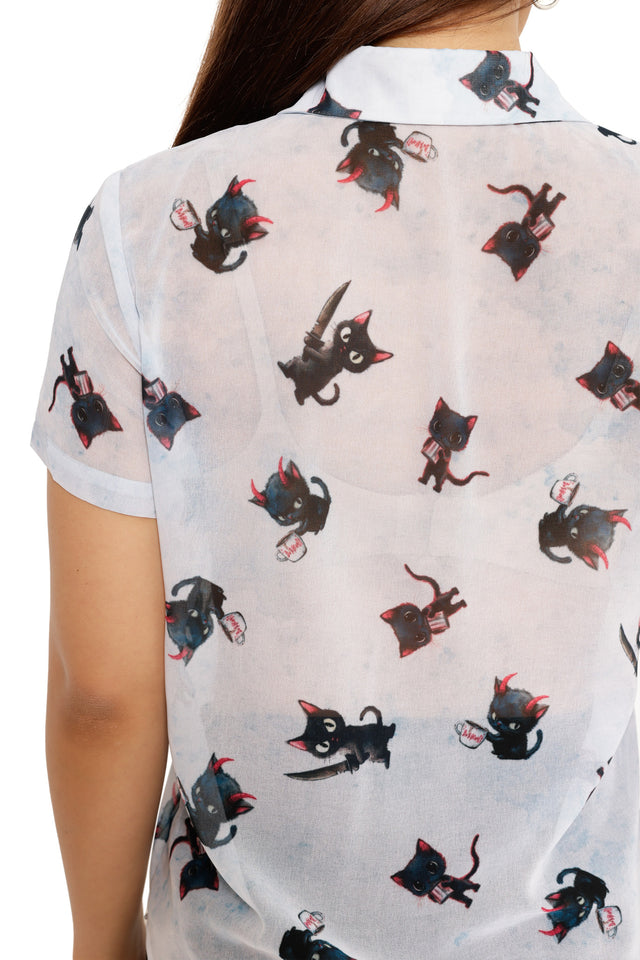 Black Cats Aren't Evil Cute as a Button Shirt