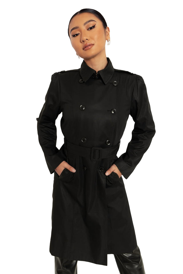 BlackMilk Clothing - Black Classic Trench