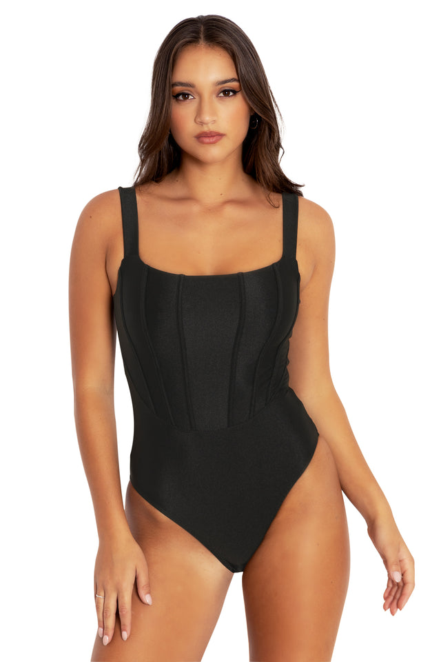 Black Corset Bodysuit