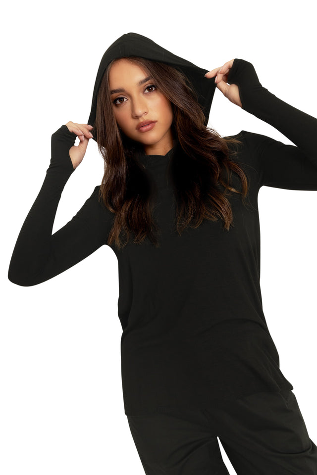 BlackMilk Clothing - Black Cowl Back Top