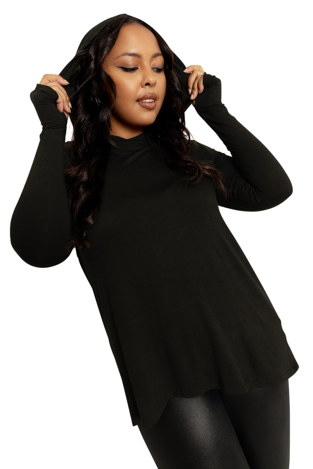 BlackMilk Clothing - Black Cowl Back Top