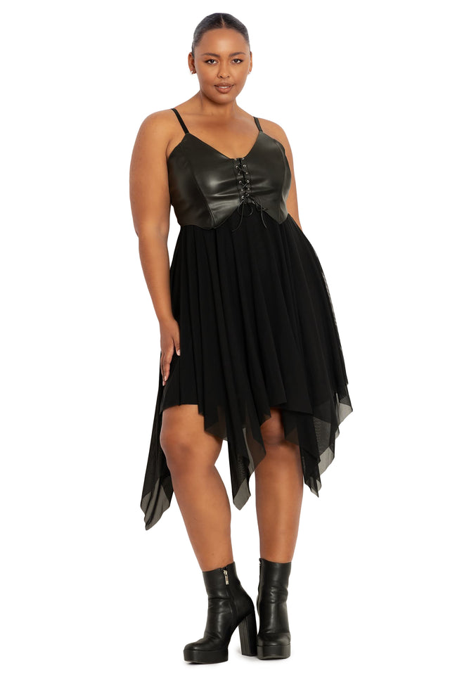 Black Creature Of The Night Dress Front 