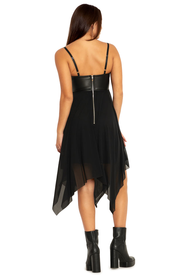 Black Creature Of The Night Dress  Back