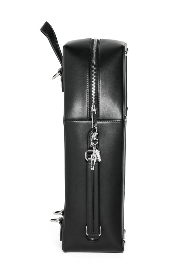 Black Embossed Coffin Backpack