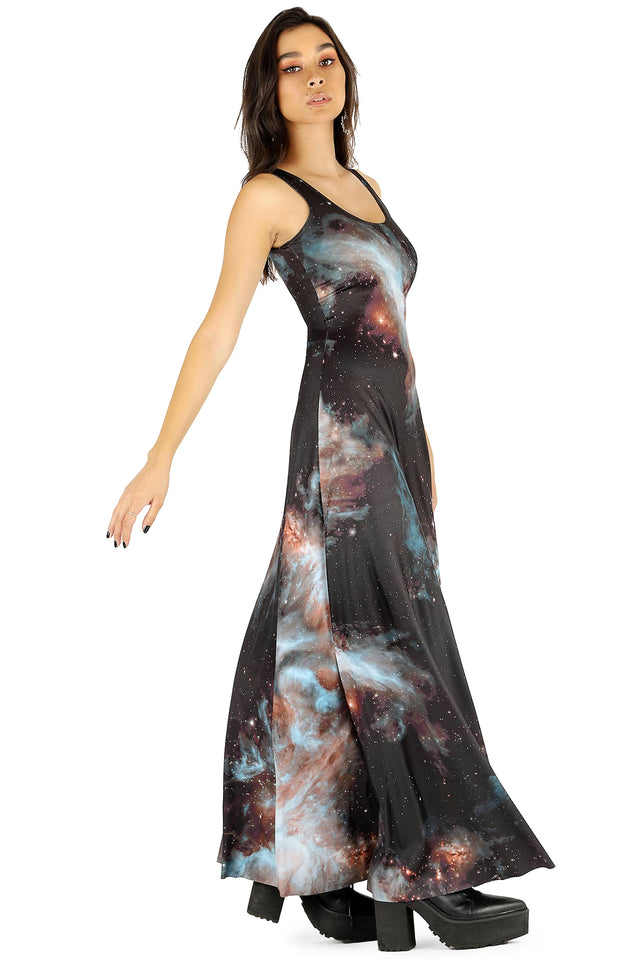 Galaxy Black Maxi Dress