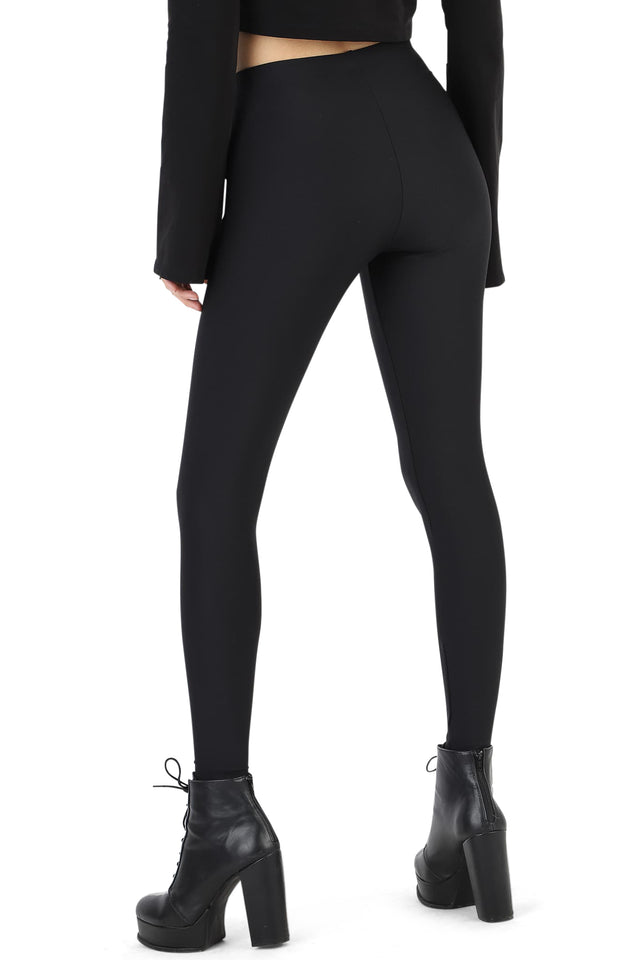 BlackMilk Clothing - Black Matte Leggings