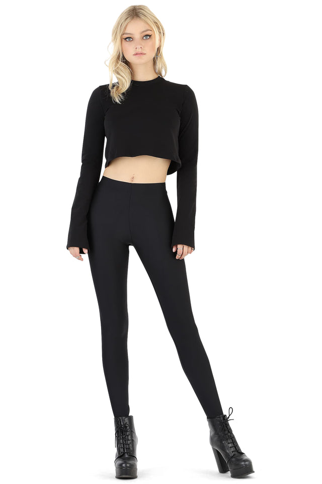 BlackMilk Clothing - Black Matte Leggings