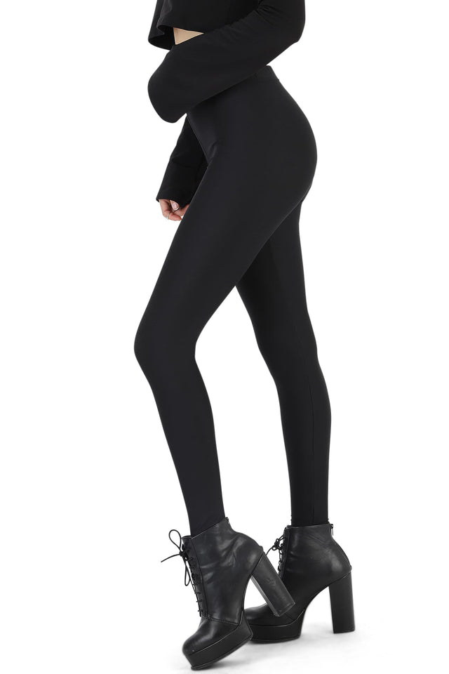 Black Matte Leggings side