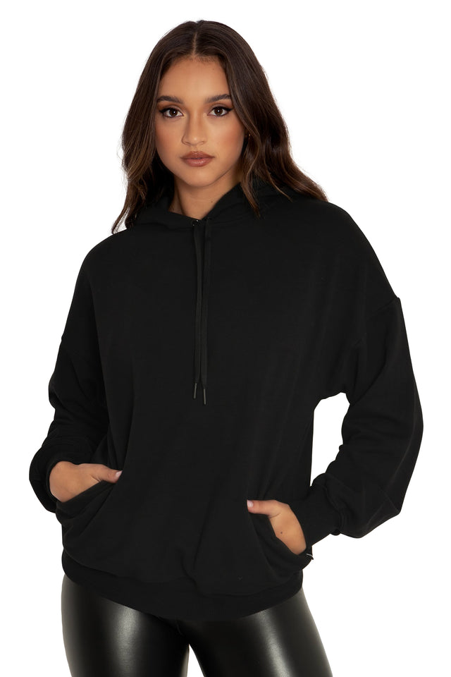 BlackMilk Clothing - Black Pocket Hoodie