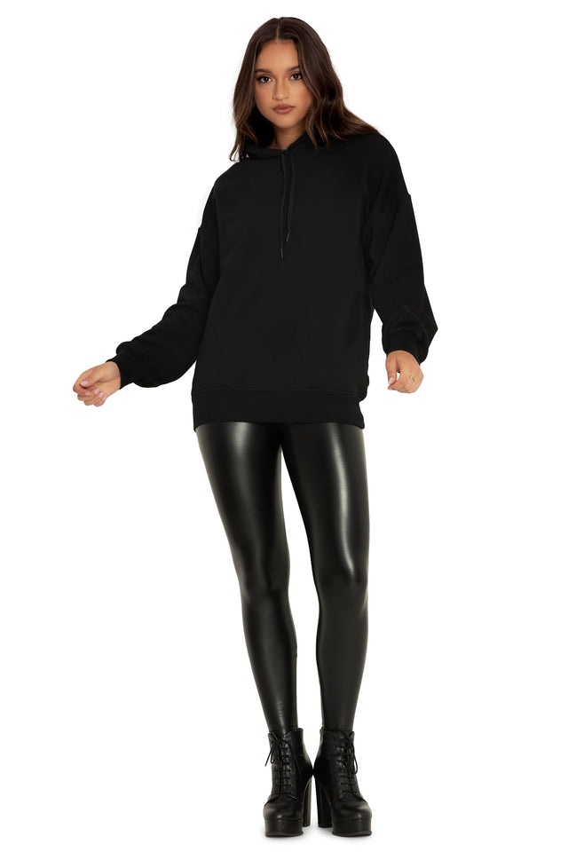 BlackMilk Clothing - Black Pocket Hoodie