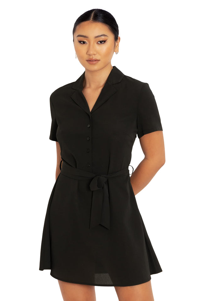 BlackMilk Clothing - Black Shirt Dress