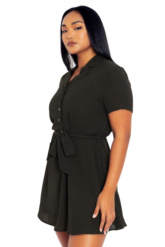 BlackMilk Clothing - Black Shirt Dress