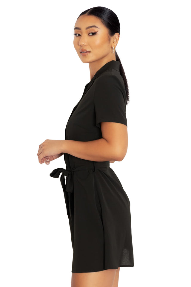 BlackMilk Clothing - Black Shirt Dress
