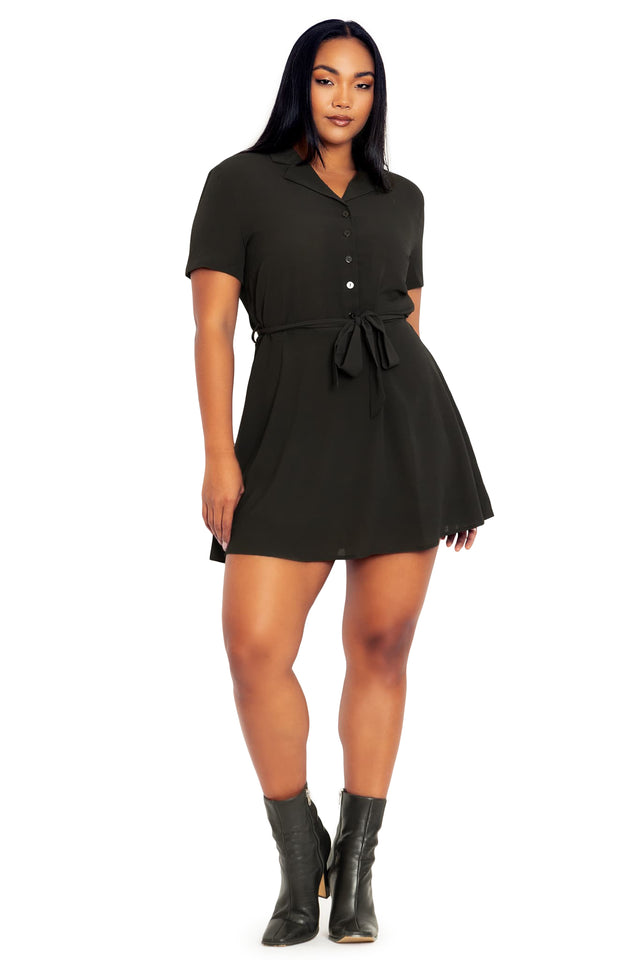 BlackMilk Clothing - Black Shirt Dress