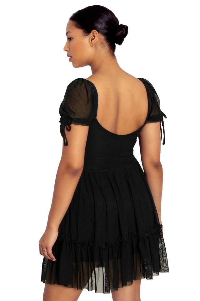 Black Short Tea Party Dress