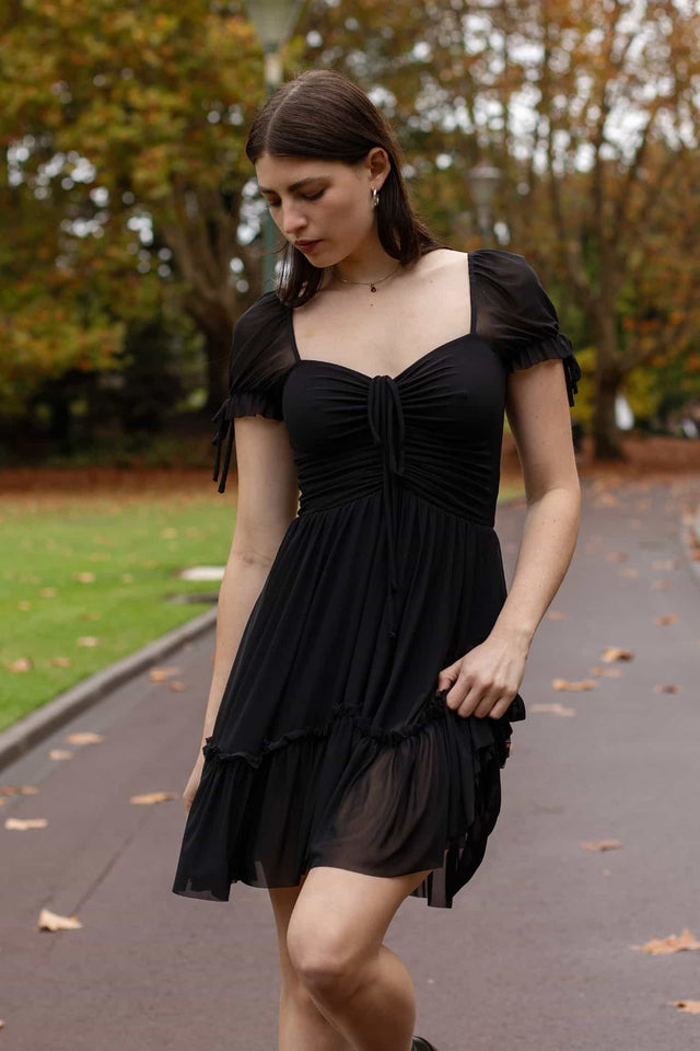 Black Short Tea Party Dress