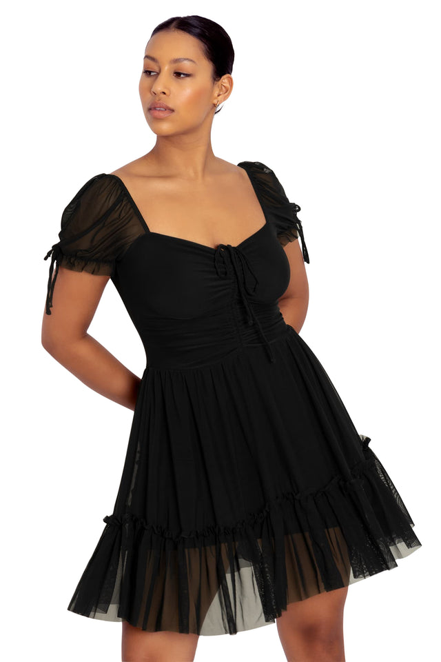 Black Short Tea Party Dress