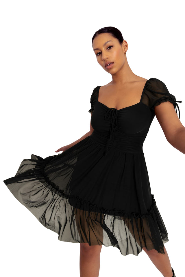 Black Short Tea Party Dress