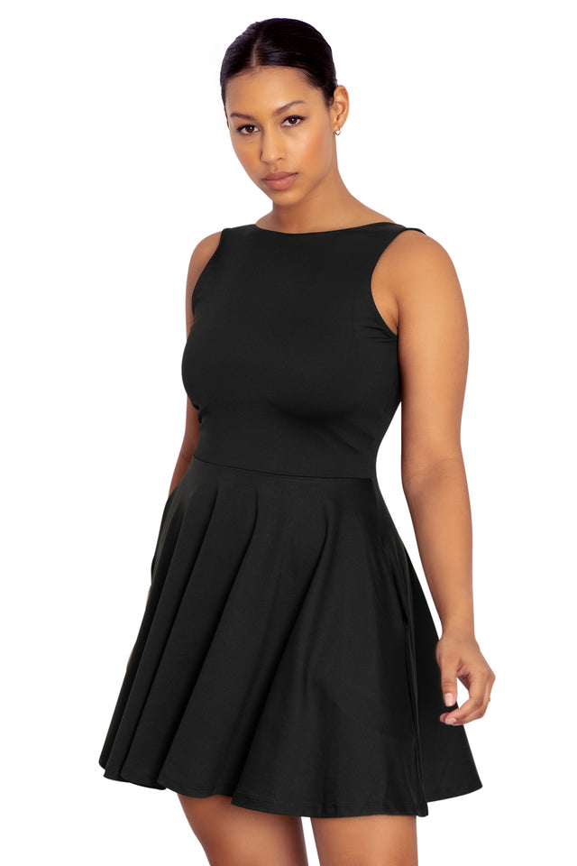 BlackMilk Clothing - Black Show Us Ya Tops Matte Underbust Dress