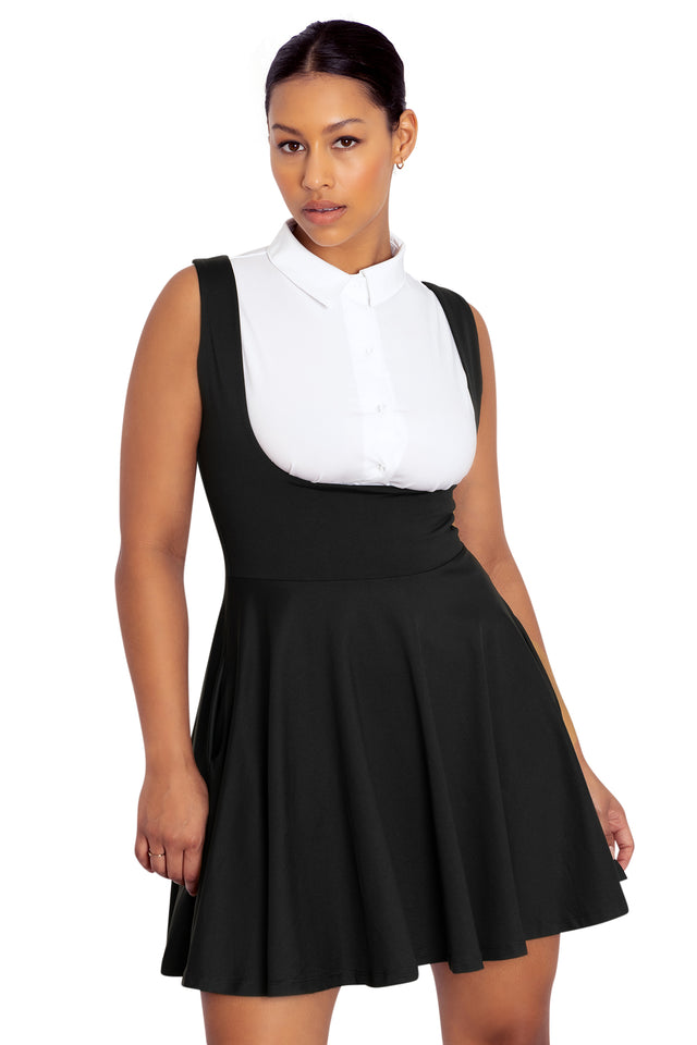 BlackMilk Clothing - Black Show Us Ya Tops Matte Underbust Dress