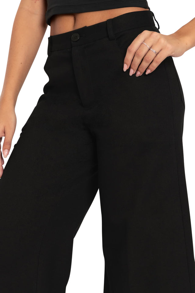 Black Street Pants Print