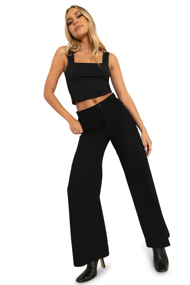 Black Street Pants Wide