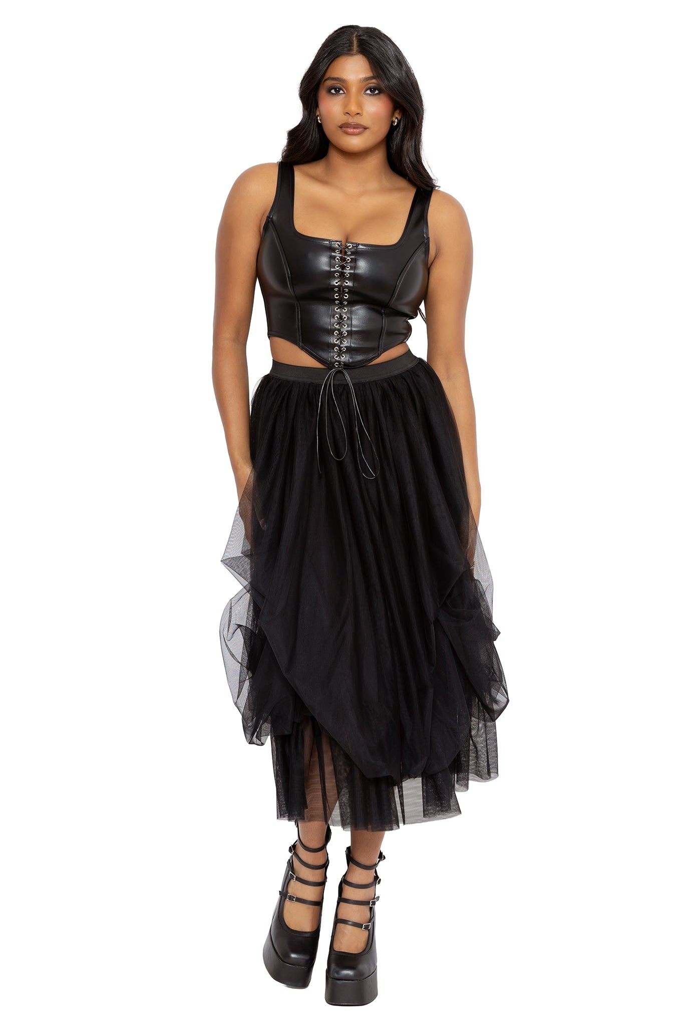 Black Tulle Midi Skirt - Limited – BlackMilk Clothing