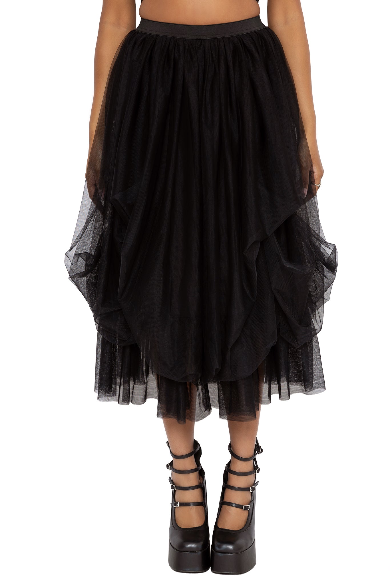 Black Tulle Midi Skirt - Limited – BlackMilk Clothing