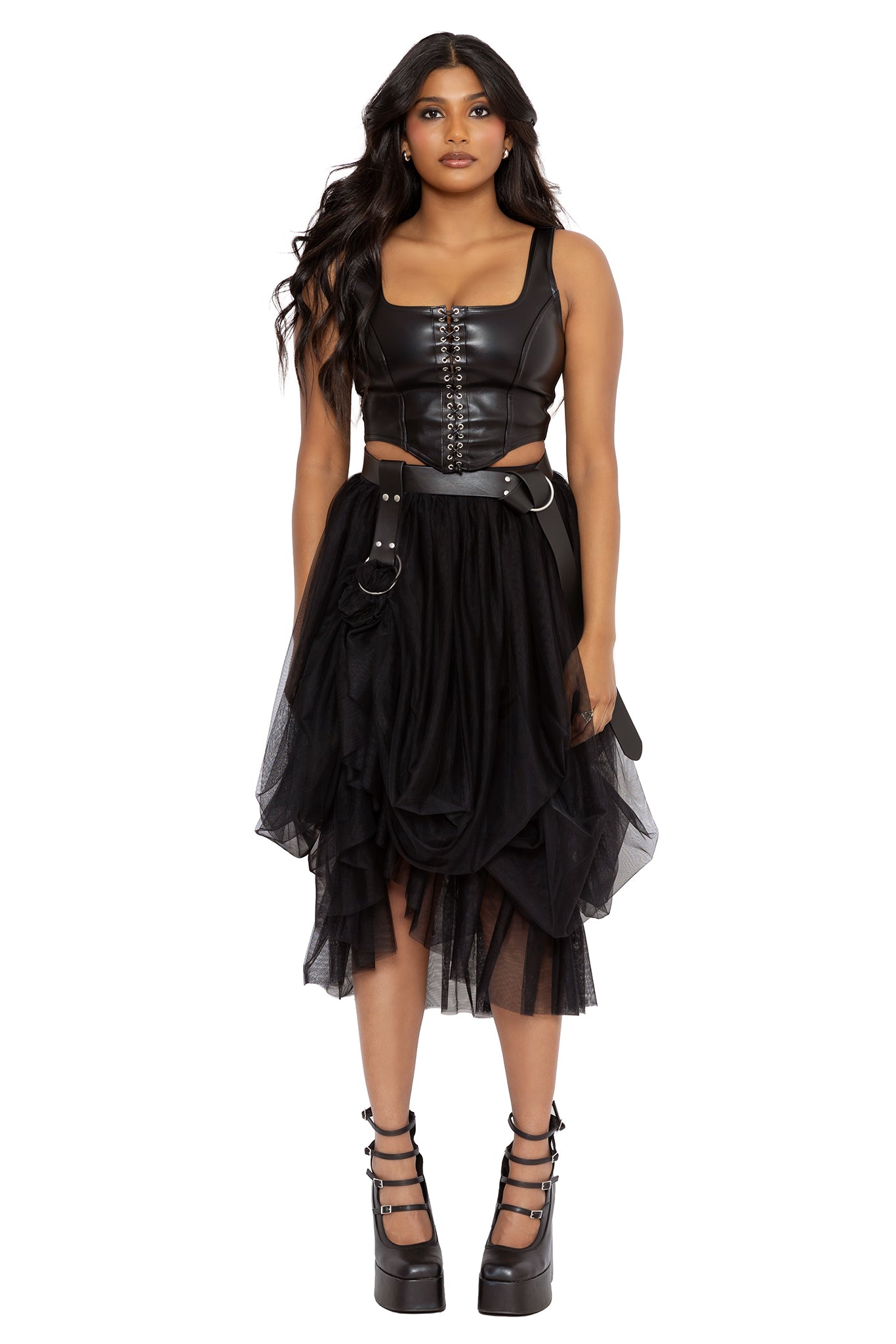 タグ付未使用！完売品！pois hem tulle skirt black Black Tulle Midi Skirt - Limited – BlackMilk Clothing