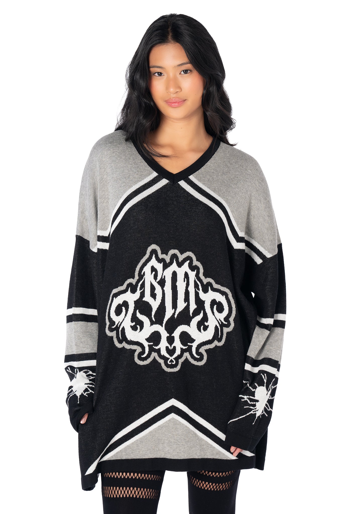 Anti-Love Club Lightweight Oversized V Neck Hockey Knit - Limited