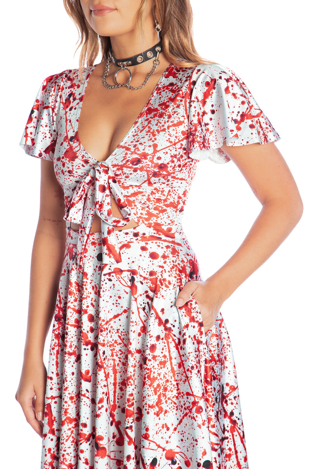 Blood Splatter Rio Midi Dress