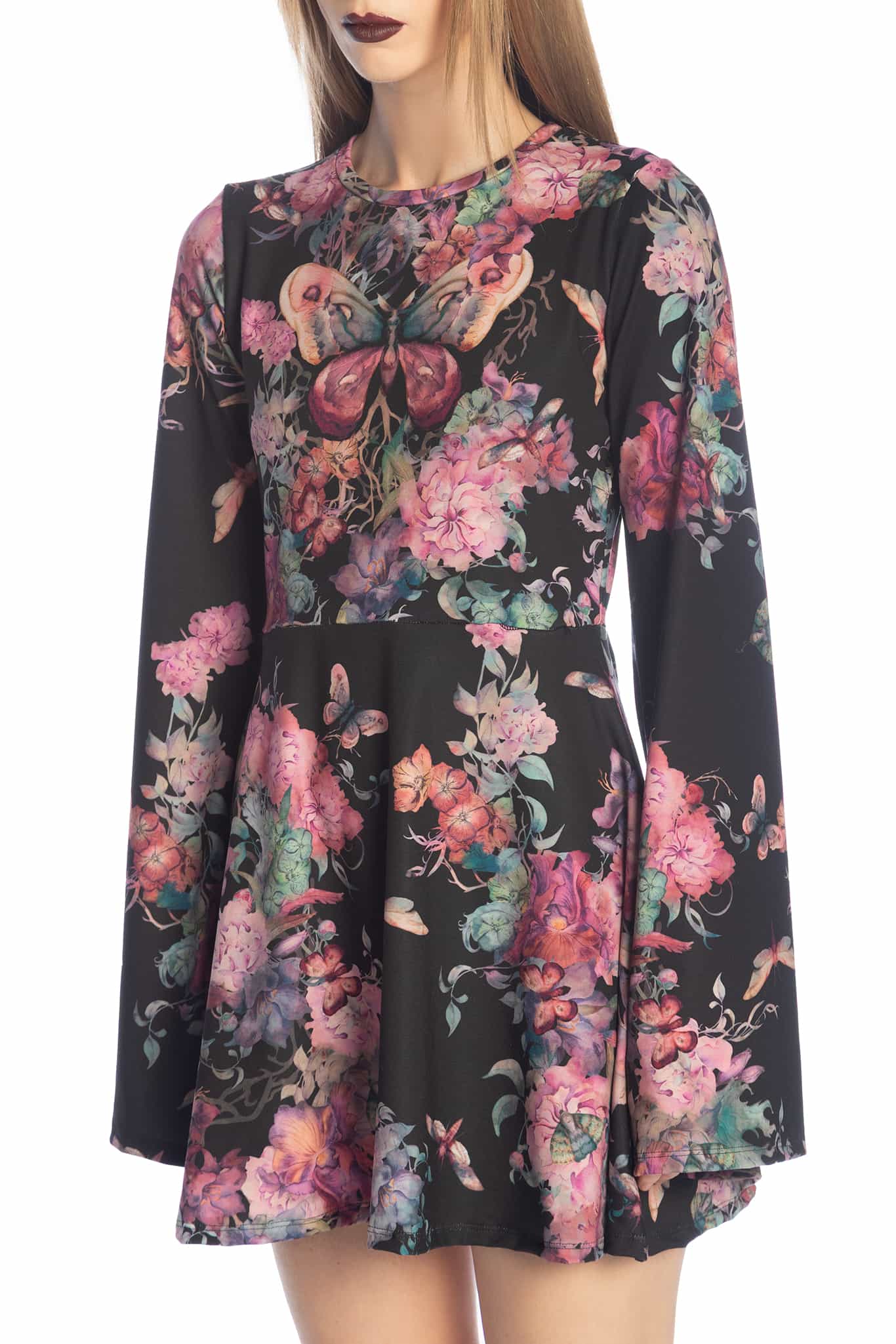 Bombyx Mori Bell Sleeve Dress - Limited – BlackMilk Clothing