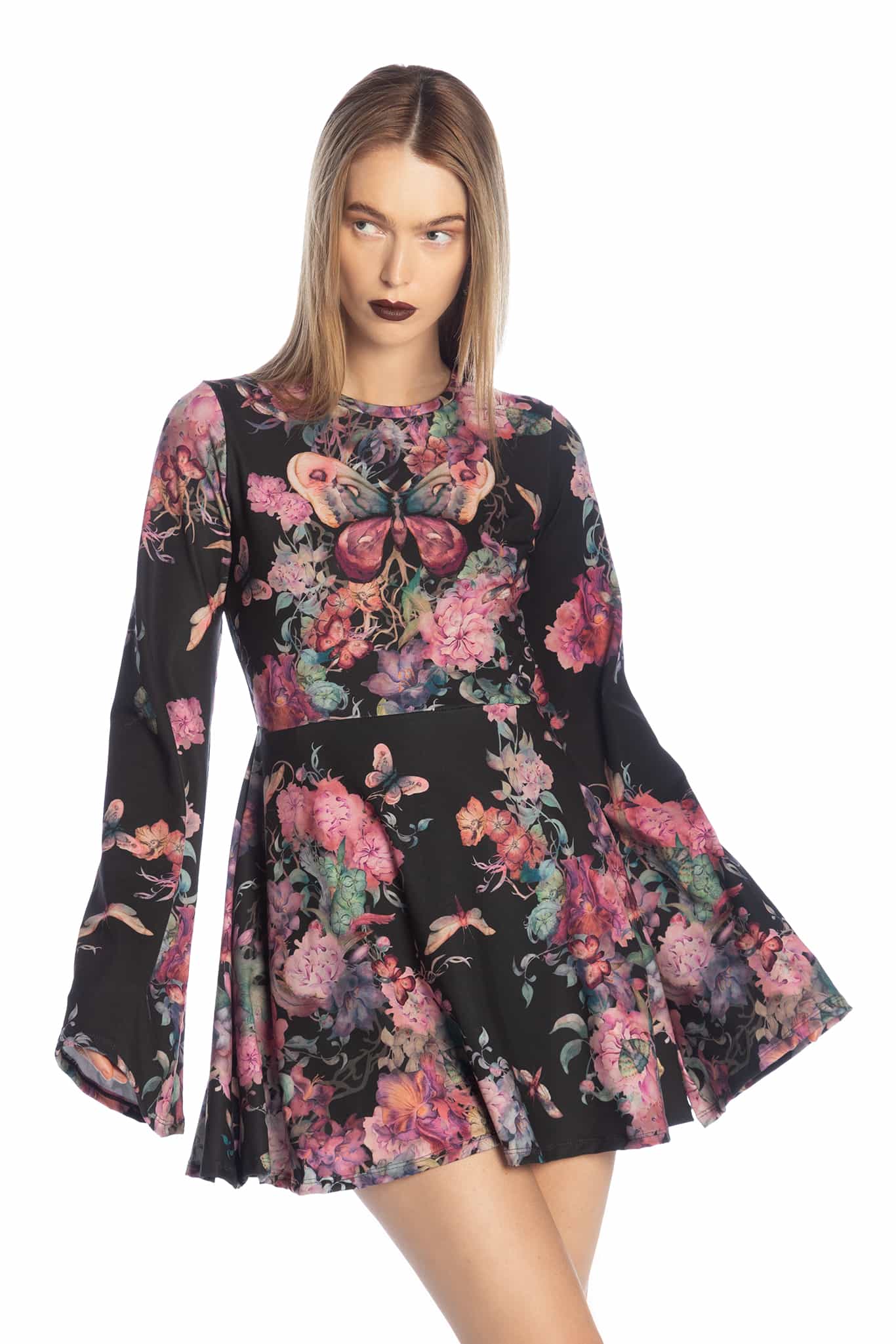 【限定お値下げ中】MYSHAWTY bell sleeve dress bell sleeve dress（ドレス）｜My shawty（マイシャウティー）の